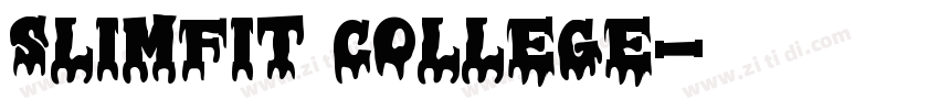 Slimfit College字体转换